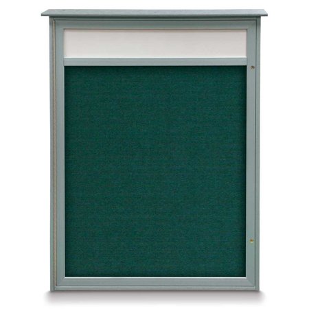 UNITED VISUAL PRODUCTS Double Door Enclosed Indoor Letterboard UV1142H-BLACK-BLACK